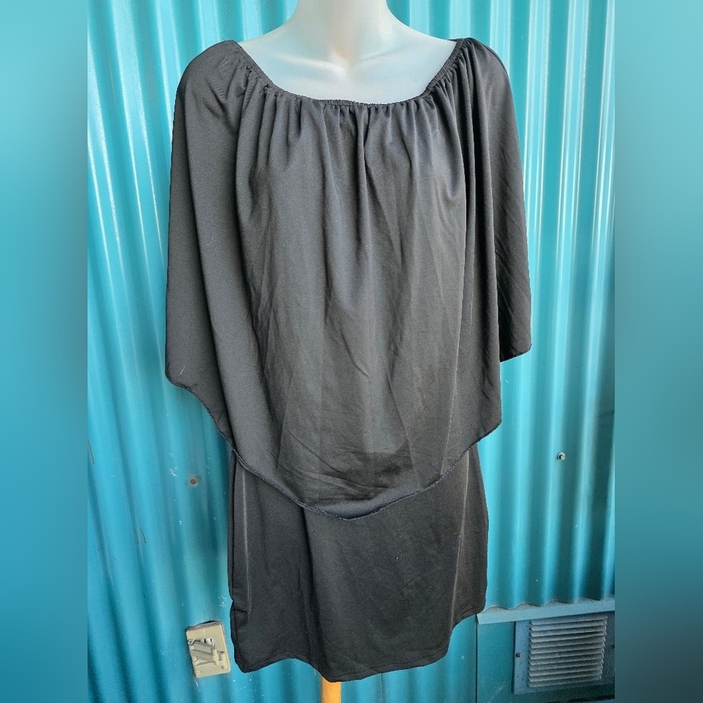 Chic Black Off-Shoulder Midi Dress